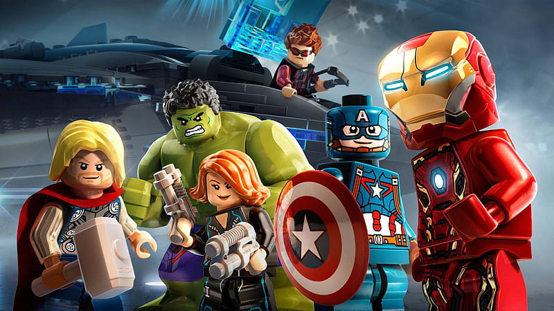 Hulk, Lego, Iron Man, Captain America, Avengers, Video Game, Thor, Hawkeye, Lego Marvel's Avengers, HD wallpaper