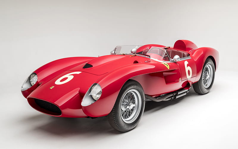 Ferrari 250 Testa Rossa, Ferrari TR, 24 Hours of Le Mans, retro racing car, classic sports cars, Ferrari, HD wallpaper
