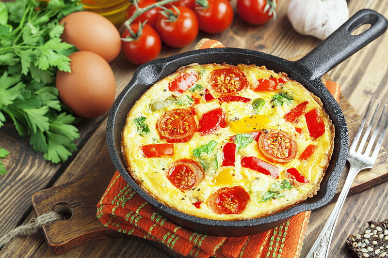 Food, Omelette, Egg, Still Life, Tomato, HD wallpaper