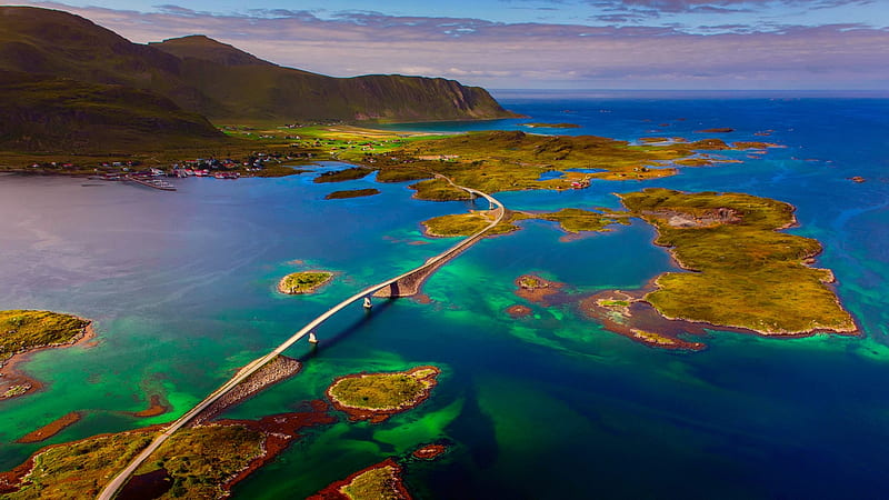 Lofoten Islands - Norway, Bridges, Europe, Lofoten Islands, Norway, HD wallpaper