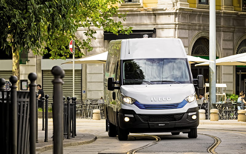 IVECO Daily, 2018, Blue Power, delivery, cargo bus, cargo transportation, IVECO, HD wallpaper
