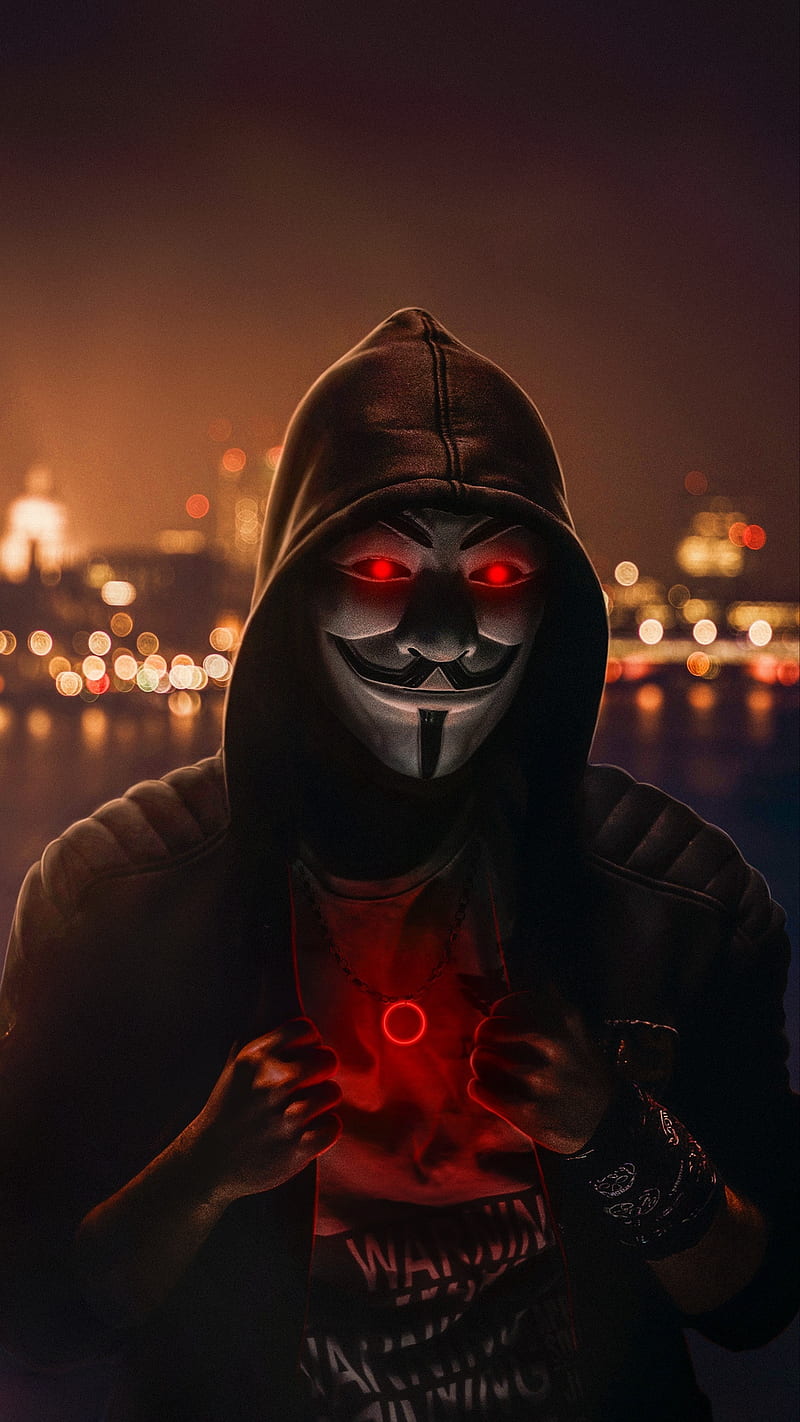 Anonymous, film, horror, male, mask, movie, red eyes, scary, HD phone wallpaper