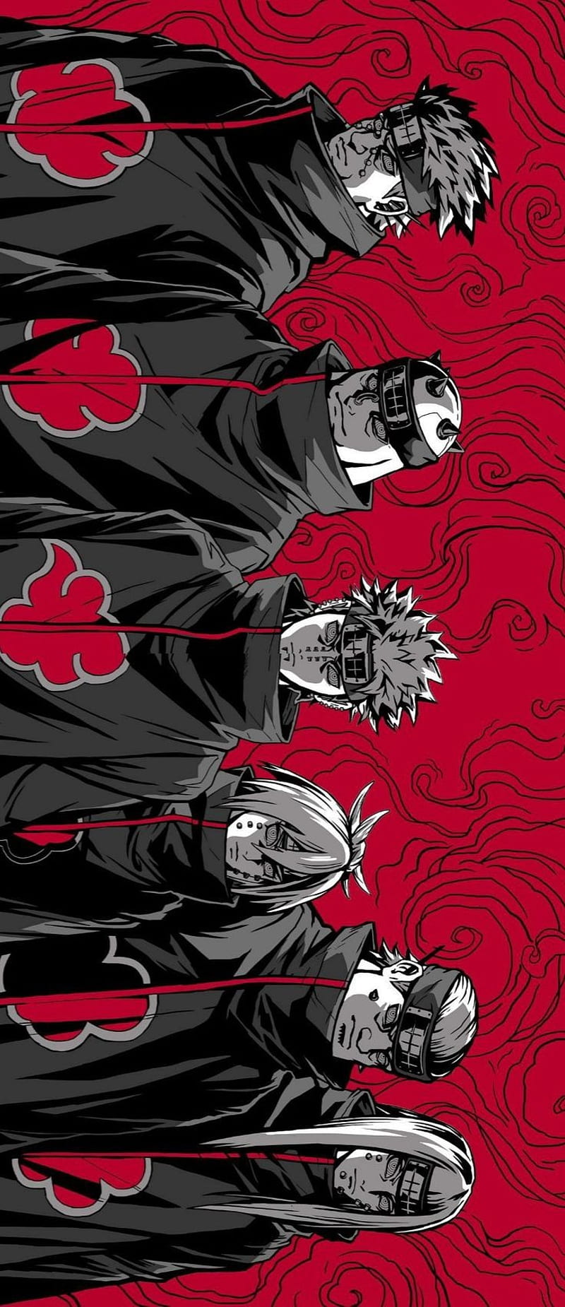 Akatsuki, red, magenta, Anime, Pain, Akatsuki cloud, Akatsuki logo, Naruto,  Akatsuki symbol, Boruto, Itachi HD phone wallpaper