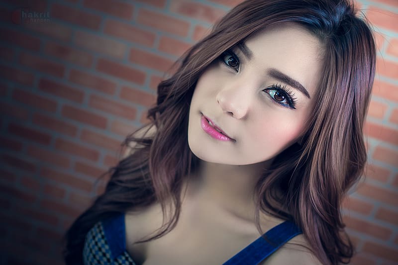 Portrait Face Oriental Model Women Asian Thai Kookai Hd