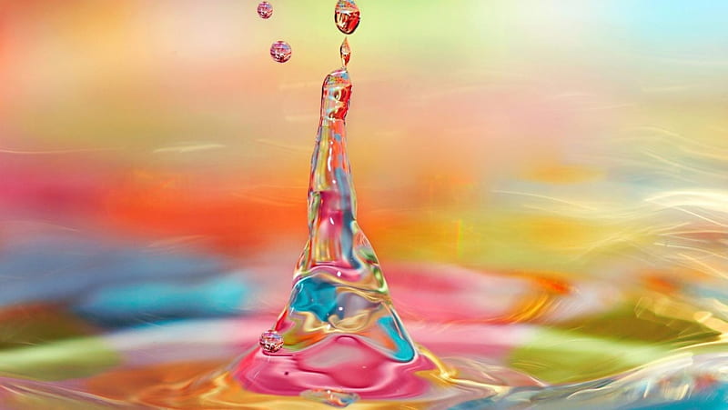 Bright Colorful Water Drop, HD wallpaper | Peakpx