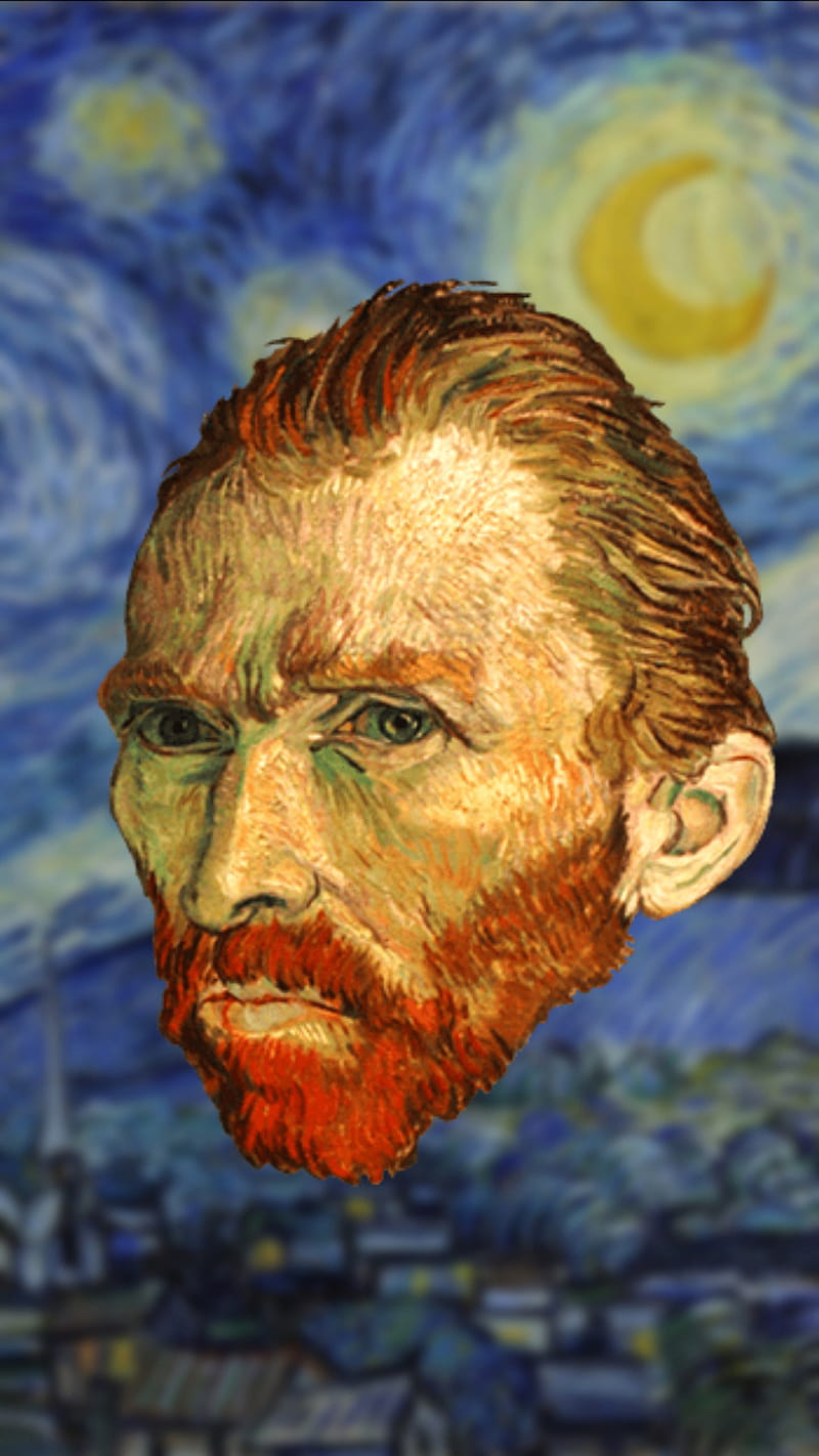 Van Gogh, cara, face, huawei, iphone, pintura, samsung, vangogh, HD phone wallpaper