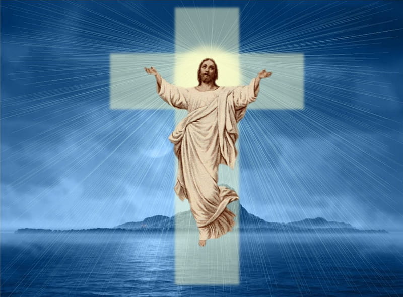 He is risen, risen, christ, jesus, cross, HD wallpaper | Peakpx