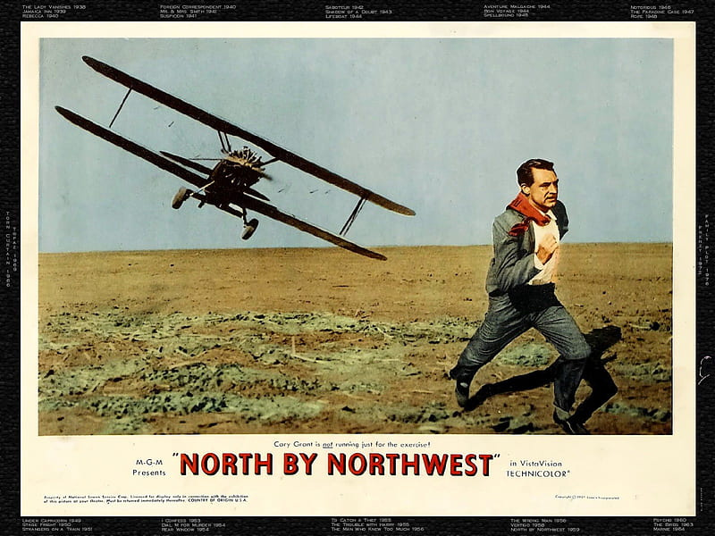 North By Northwest03, alfred hitchcock, posters, North By Northwest, classic movies, HD wallpaper