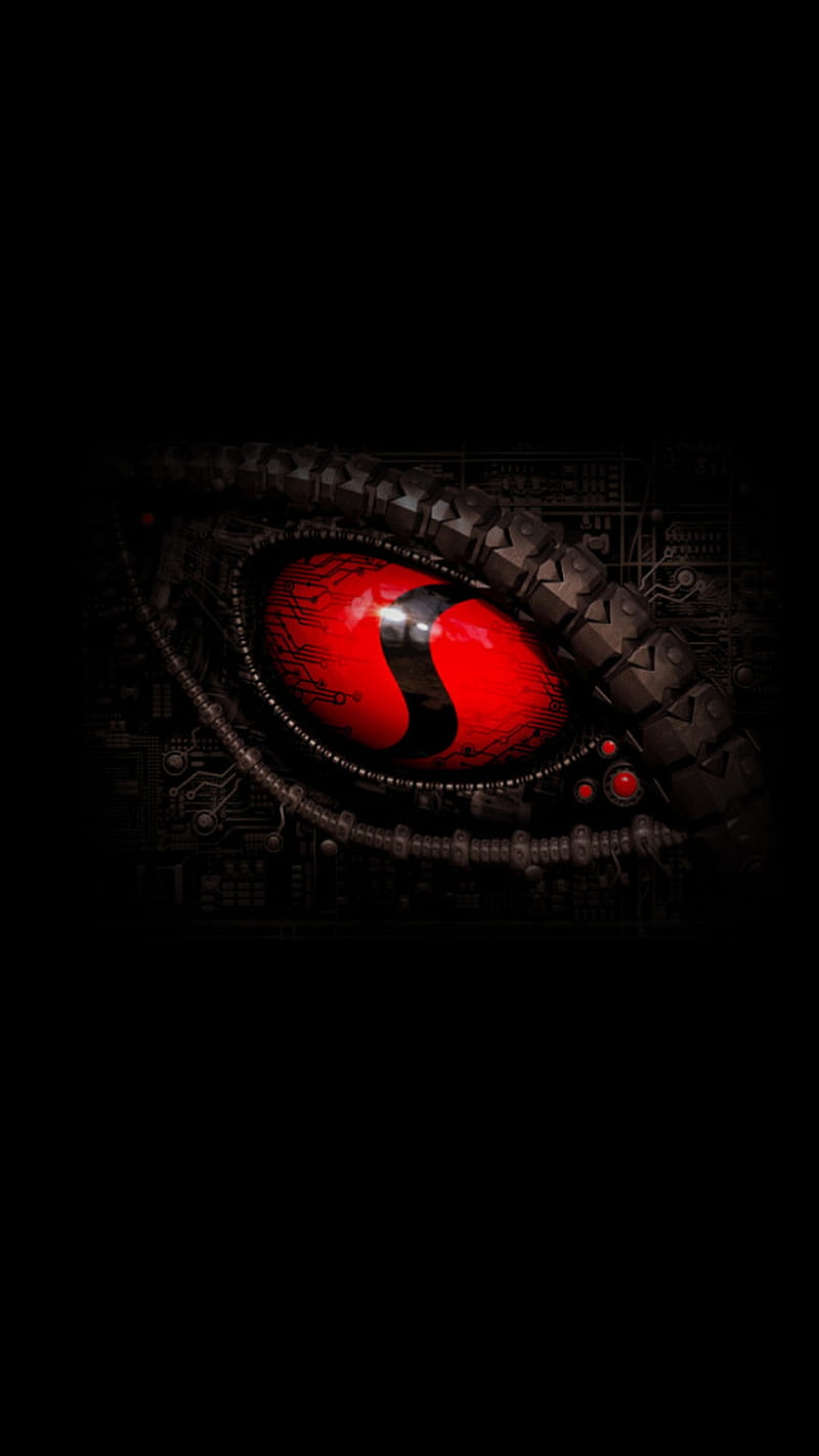 Snapdragon, black, eye, red, HD phone wallpaper
