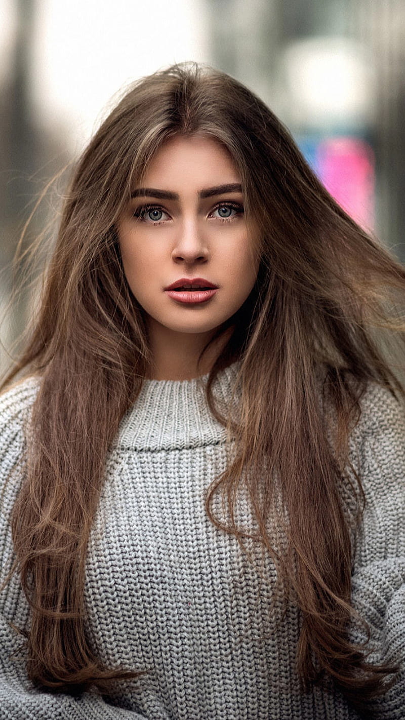 One more, bonito, beauty, blue eyes, brown hair, cute, face, girl ...