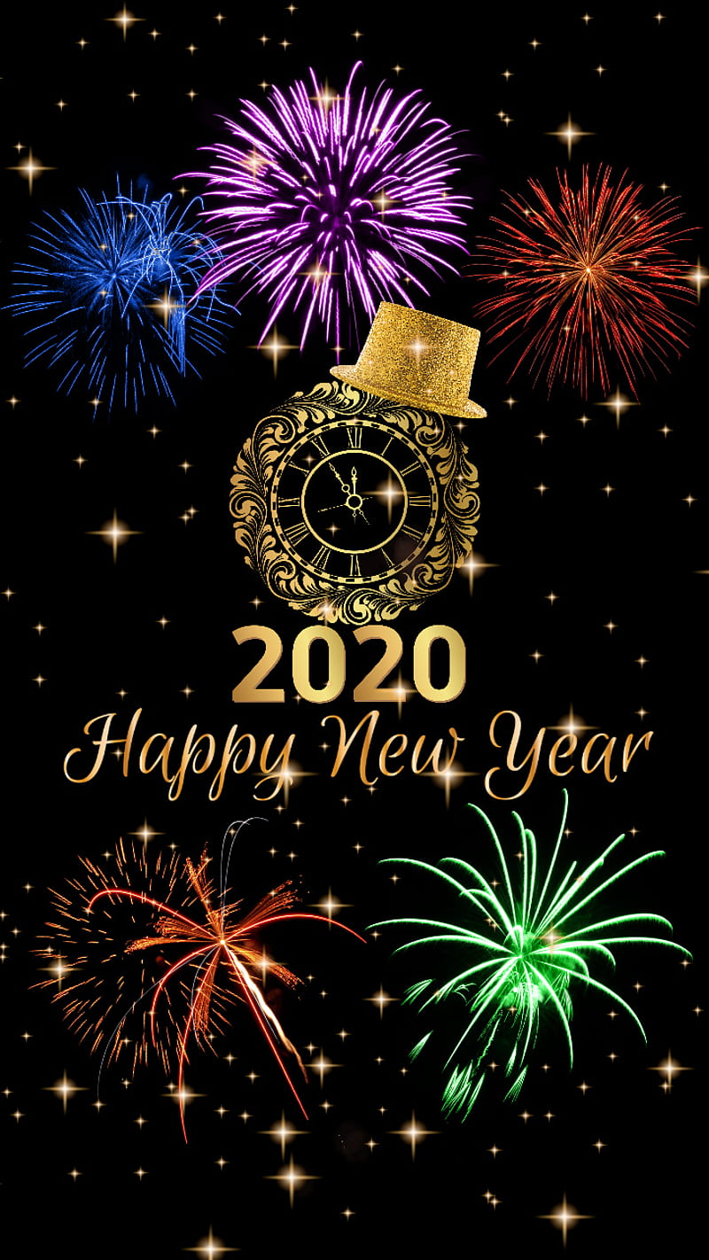 Happy New Year 2, 2020, desenho, HD phone wallpaper | Peakpx