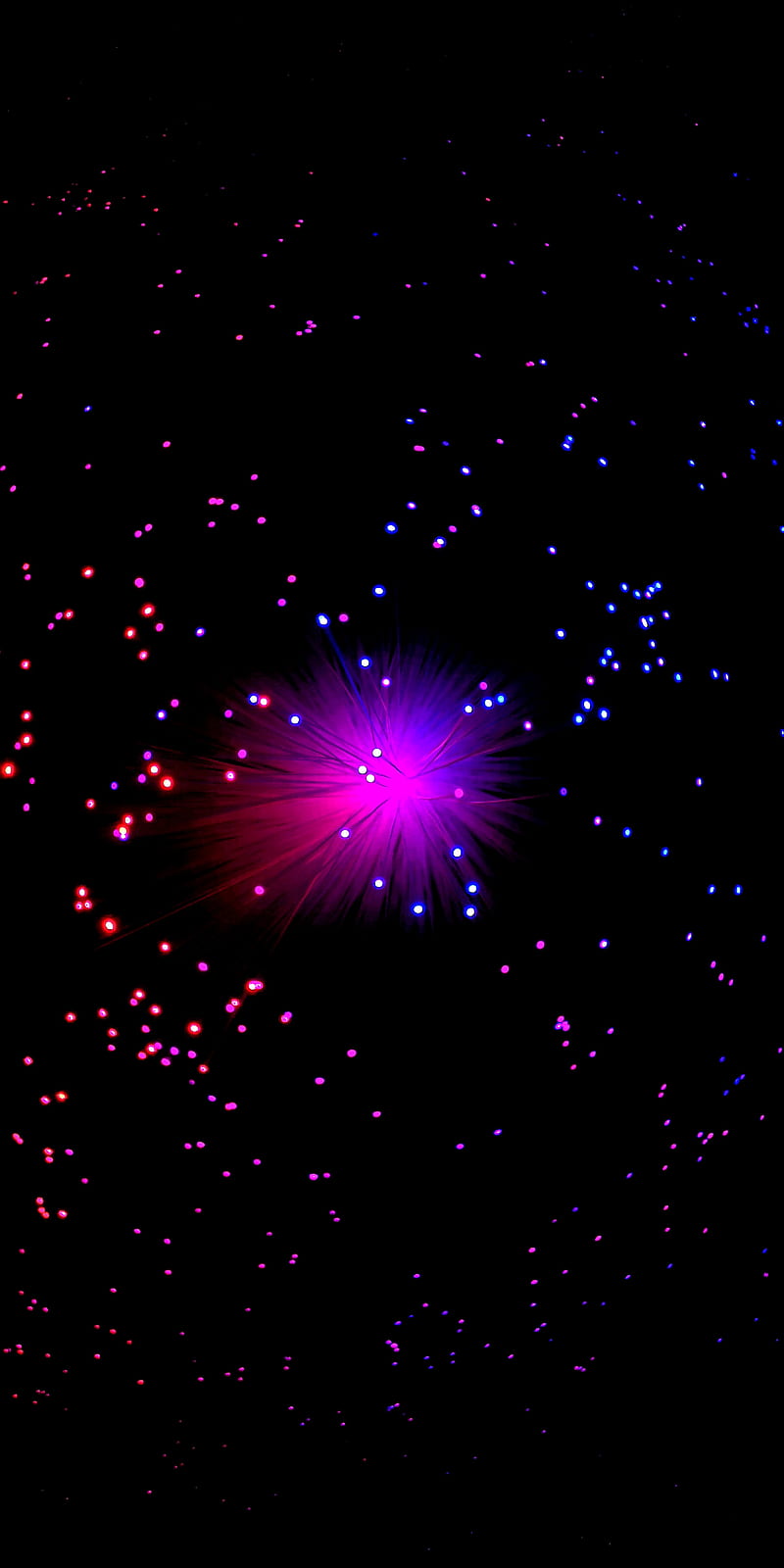 Purple lights, purple, blue, black, lights, stars, new, p20, s8, patterns, HD phone wallpaper