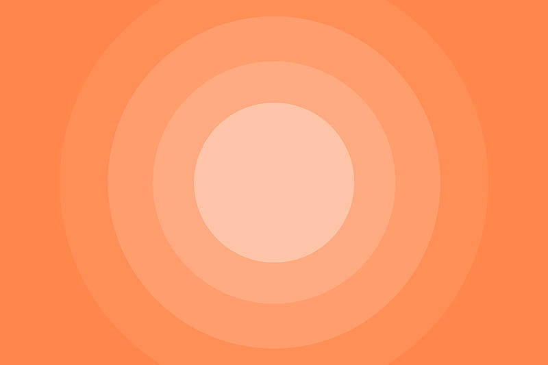 Flat Design, circle, orange, simple, HD wallpaper