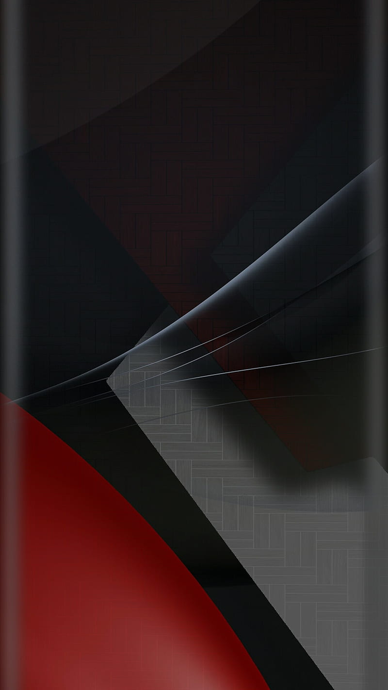 Abstract, black, edge style, gris, red, s7, s8, HD phone wallpaper