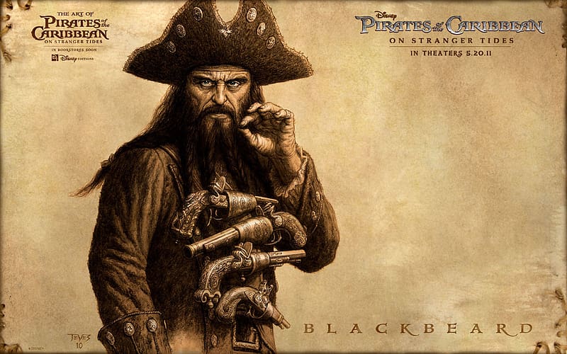Pirates Of The Caribbean, Pirate, Movie, Pirates Of The Caribbean: On Stranger Tides, Blackbeard (Pirates Of The Caribbean), Ian Mcshane, HD wallpaper