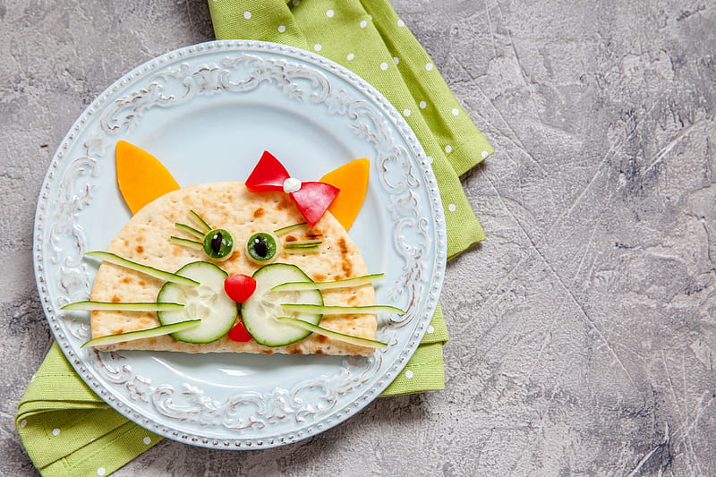 Cat sandwich, food, sandwitch, funny, cat, pisica, HD wallpaper