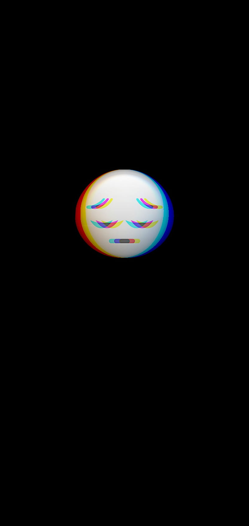 Sad emoji, colors, glitter, HD phone wallpaper