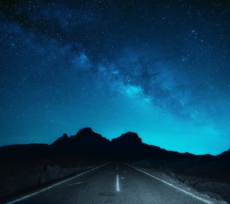 Stars, Night, Road, Milky Way, Sci Fi, HD wallpaper | Peakpx
