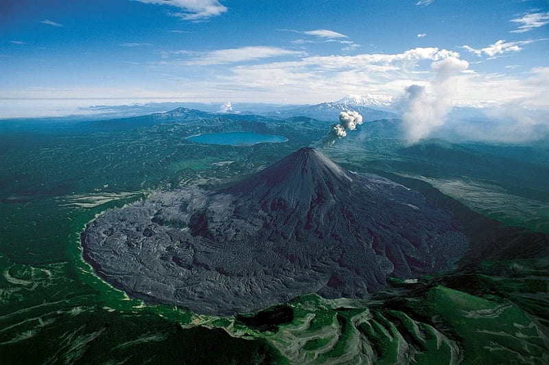 Karymsky Volcano, nature, volcano, russia, active, HD wallpaper