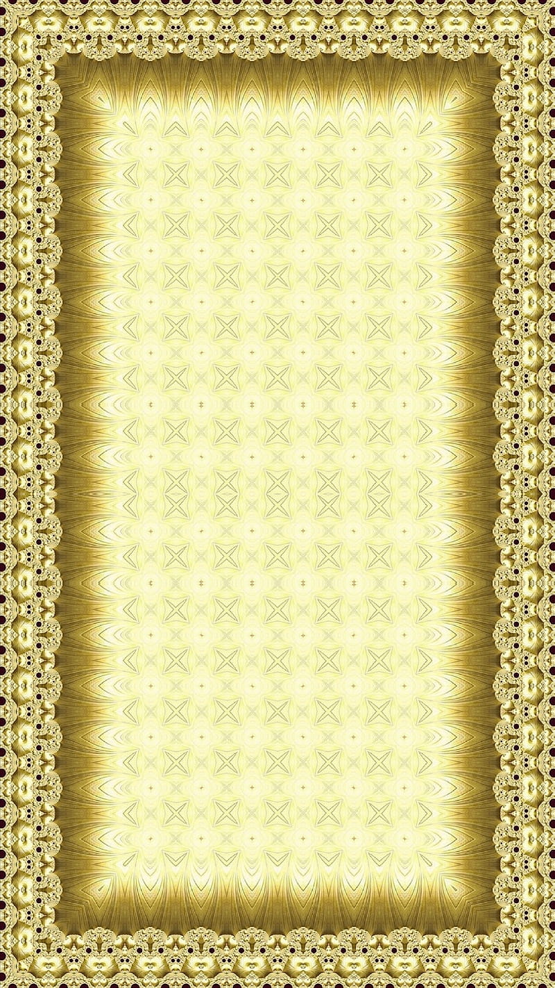 Golden Frame, 3D, Amazing, abstract, border, gold, metal, pattern, frame, render, surreal, texture, HD phone wallpaper