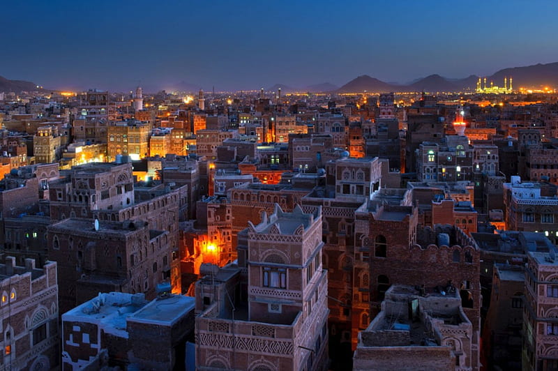 Sanaa - Yemen, Cities, Middle East, Yemen, Sanaa, HD wallpaper