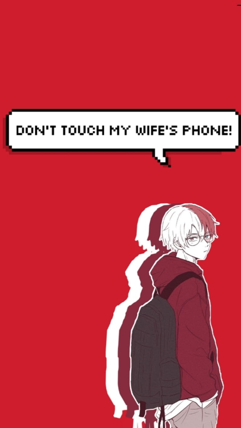 Todoroki dont touch, anime, anime husband, anime wife, shoto, shoto todoroki, HD phone wallpaper