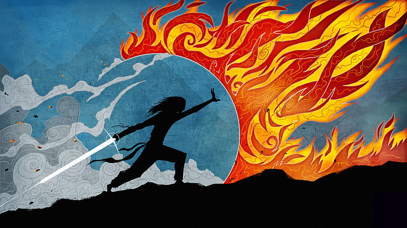 Warrior With Sword Alone Art, HD wallpaper