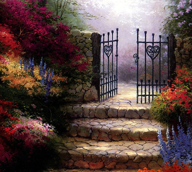 Garden Gate , nature, HD wallpaper