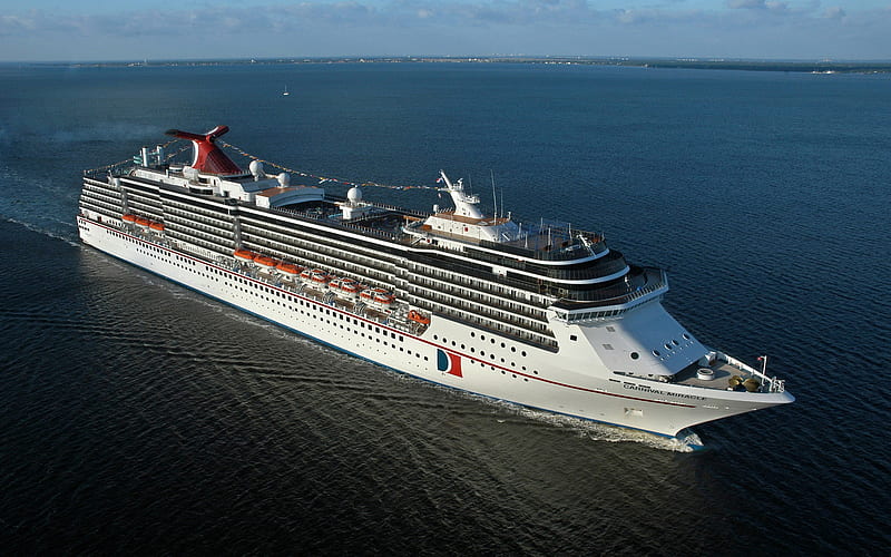 Carnival Miracle, sea, cruise ships, white ship, Carnival Cruise Lines, HD wallpaper