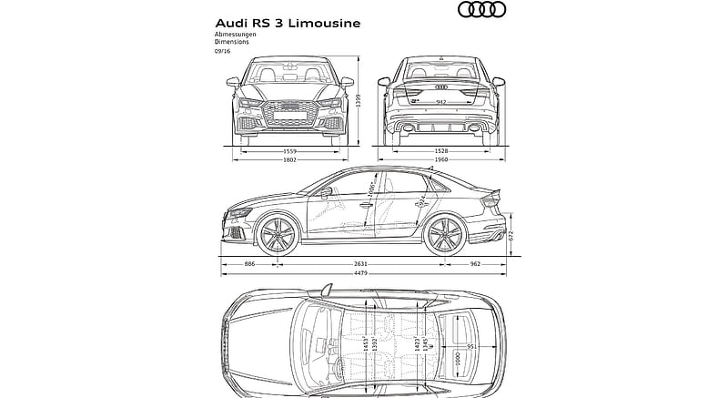 2018 Audi RS3 Sedan - Dimensions , car, HD wallpaper