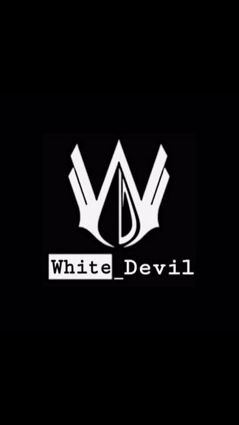 Whitedevil Logo, anonymous, devil, hack, hacker, iphone, logo, white, whitedevil, HD phone wallpaper
