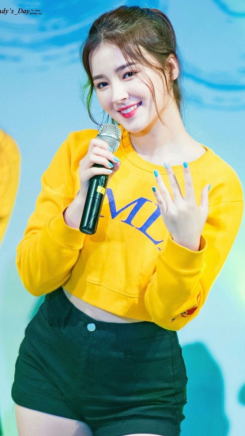 Korean Girl , Nancy Momoland In Yellow Tshirt, nancy momoland, yellow tshirt, HD phone wallpaper