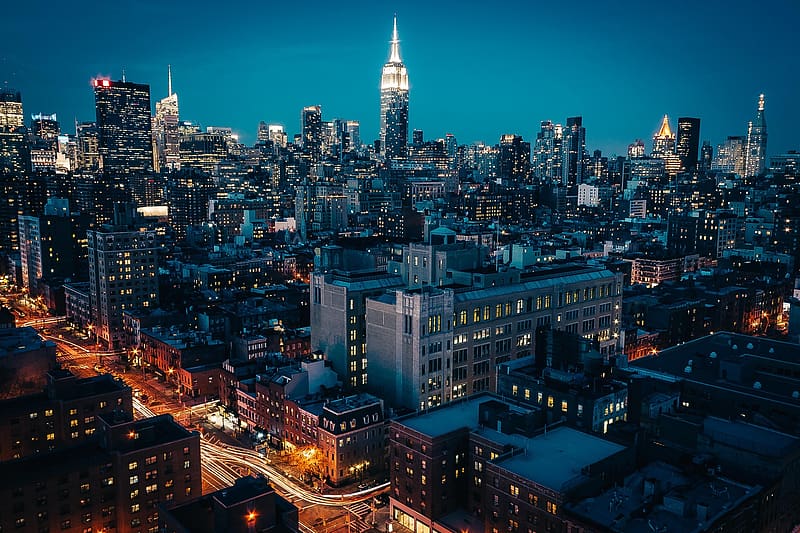 Cities, Night, Usa, City, Skyscraper, Building, Light, Cityscape, New York, HD wallpaper