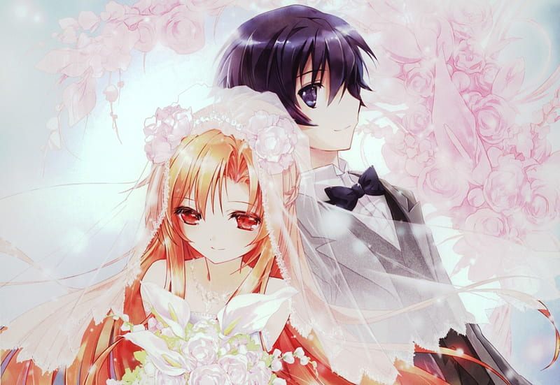 Buy Chibi Kawaii Anime Wedding Bride and Groom Marriage Love Logo Online in  India  Etsy