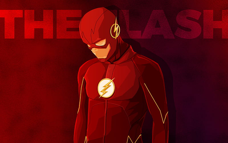 Flash, minimal, superheroe, Justice League, The Flash, HD wallpaper