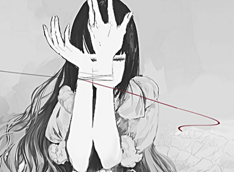 Kimi ni Todoke, hands, girl, closed eyes, anime, gris, HD wallpaper | Peakpx