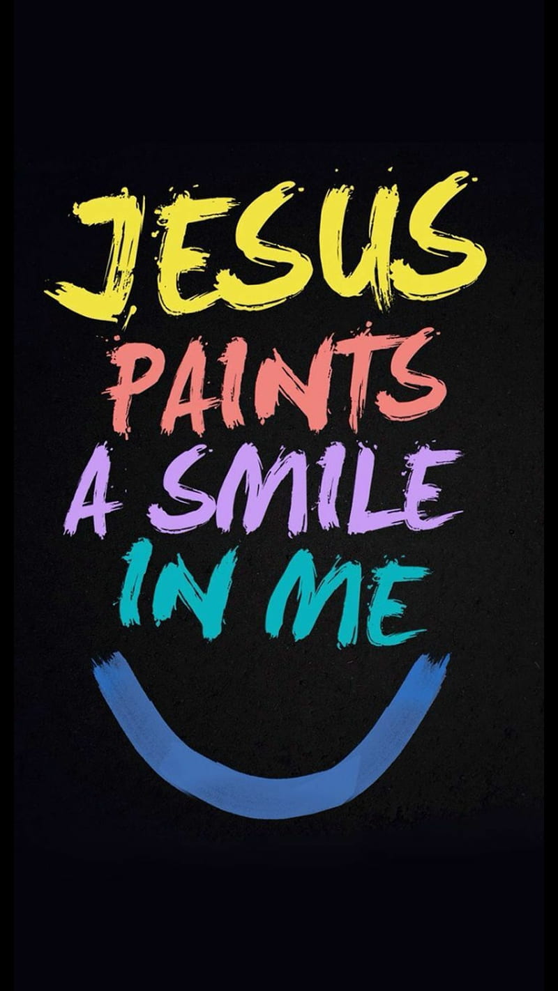 Happy, christian, encouraging, inspiring, jesus, positive, quote, smile, HD phone wallpaper