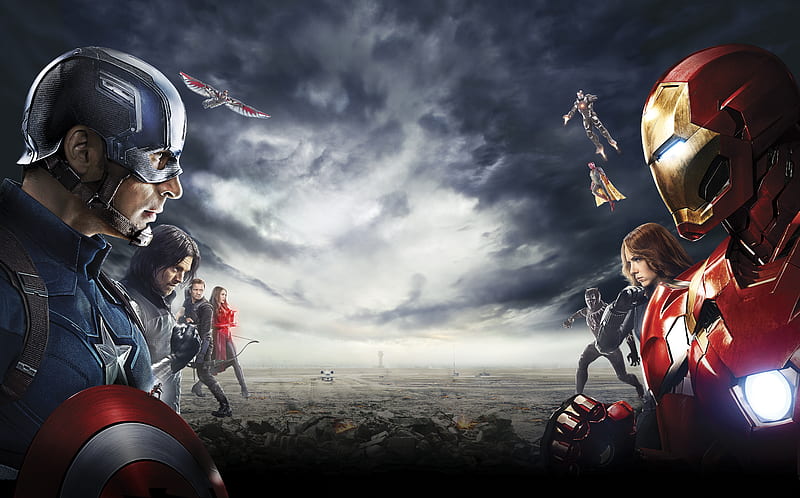 Captain America Civil War Heroes , captain-america-civil-war, movies, superheroes, iron-man, captain-america, black-widow, ant-man, black-panther, war-machine, vision, scarlet-witch, HD wallpaper