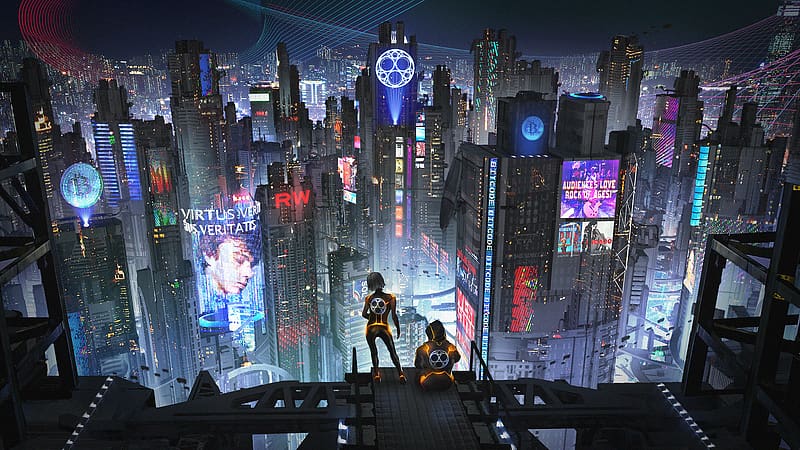 City, Sci Fi, Cyberpunk Cityscape, HD wallpaper
