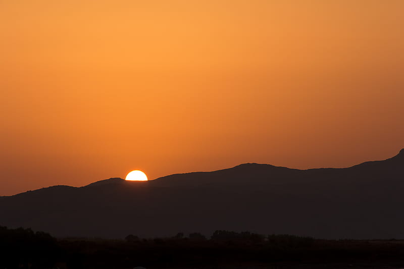sunset over the horizon, HD wallpaper