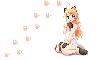 HD wallpaper: anime, anime girls, Amashiro Natsuki, cat girl, cat ears |  Wallpaper Flare