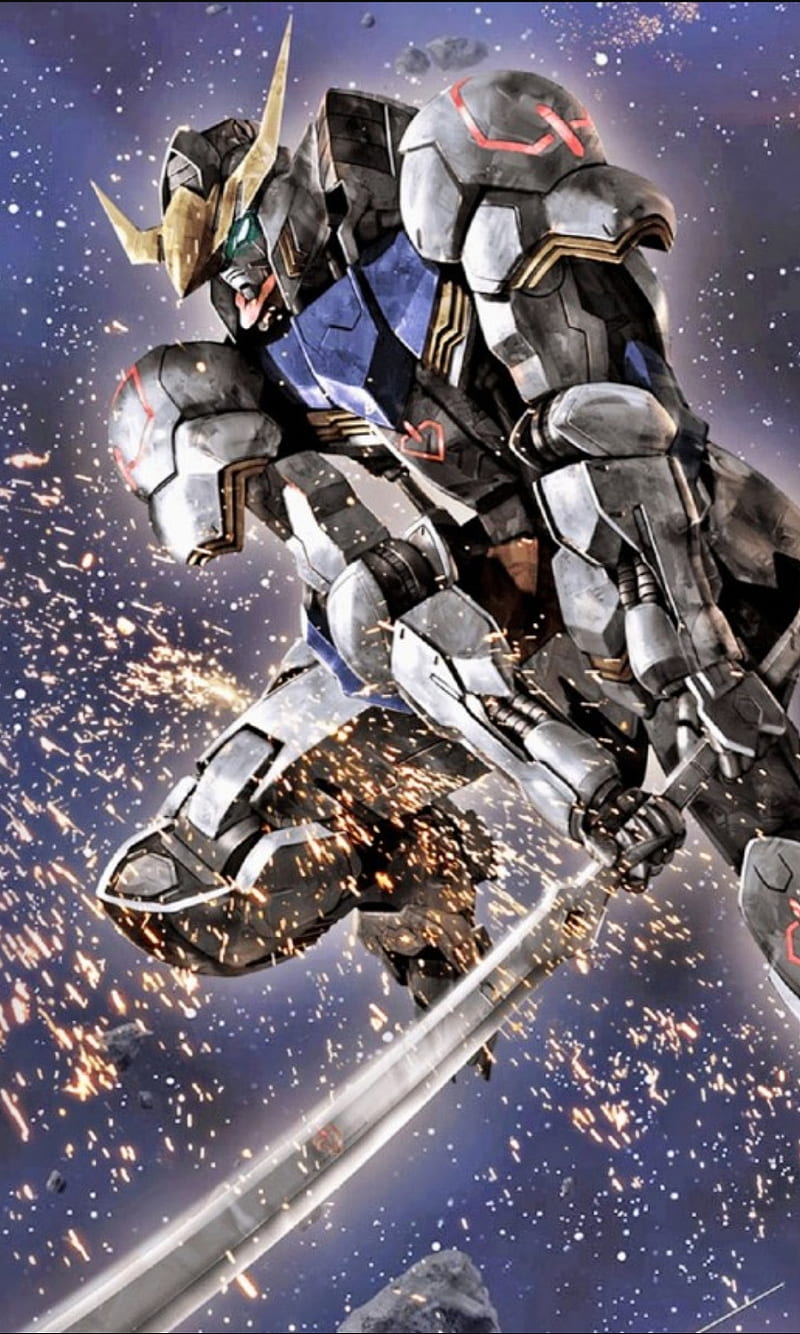 ASW-G-08 Gundam Barbatos in Mobile Suit Gundam 4K Wallpaper