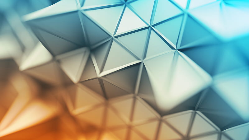 triangles, blurry, Abstract, HD wallpaper