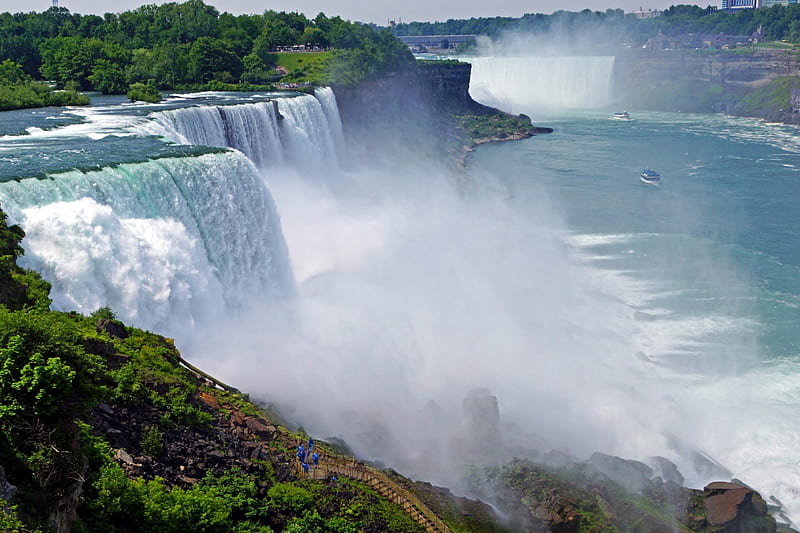 NIAGARA ***, woter, color, waterfalles, blue, HD wallpaper | Peakpx