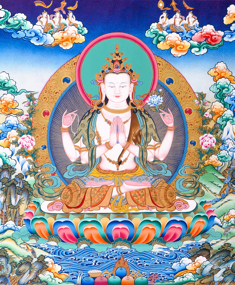 Chenrezig, buddha, guanyin, tibetan, HD phone wallpaper | Peakpx