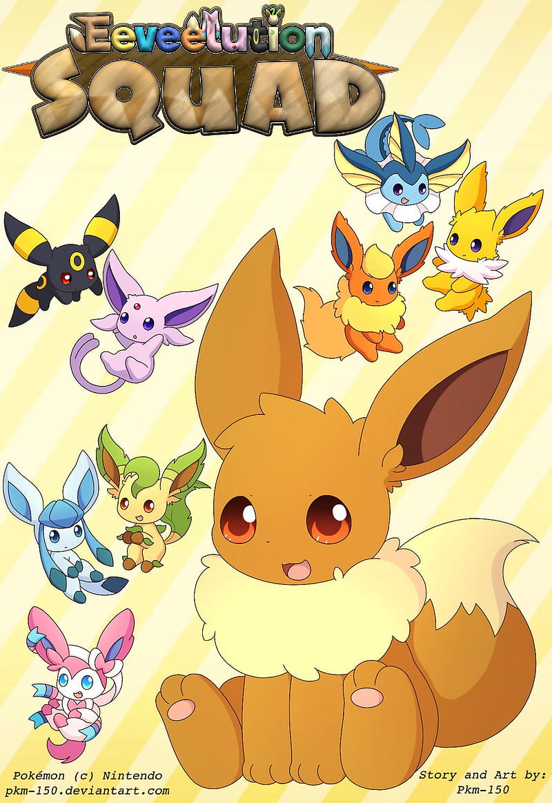 Eeveelution Squad  Pokemon eeveelutions, Cute pokemon wallpaper,  Eeveelutions