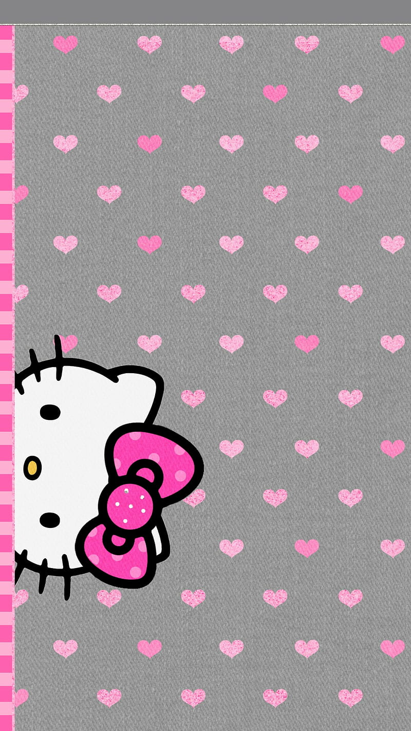 hello kitty, cat, cartoon, cute, pink, themes, HD phone wallpaper