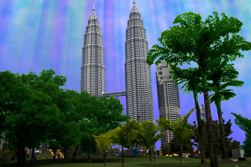 DAY ON KLCC PETRONAS TOWER, malaysia, bonito, klcc, tower, HD wallpaper