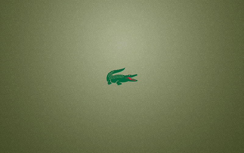 Lacoste, green, alligator, lacoste logo, HD wallpaper