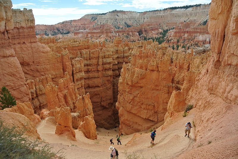 Into a slot canyon - Bryce Canyon, utah, slot canyon, bryce, canyon, HD wallpaper
